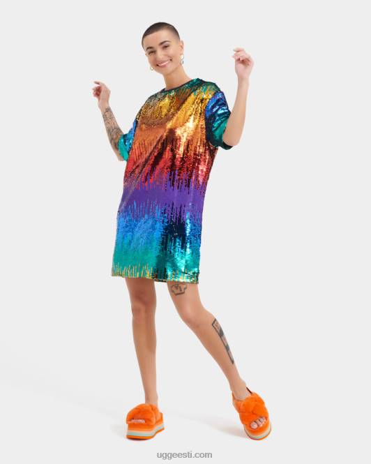 UGG kõik soost zoey litritega tee-kleidi uhkus PHPB123 vikerkaar