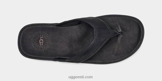 UGG mehed mereäärne nahast plätud PHPB1550 must