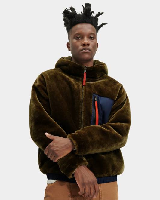 UGG mehed kairo kunstkarusnahast jakk PHPB1903 põletatud oliiv