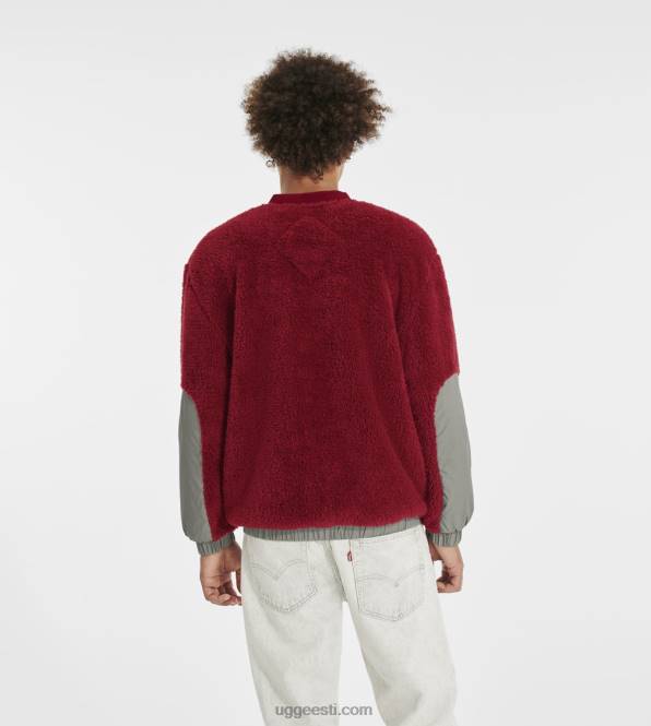 UGG mehed niko sherpa crewneck PHPB295 rikkalik punane / munakivi