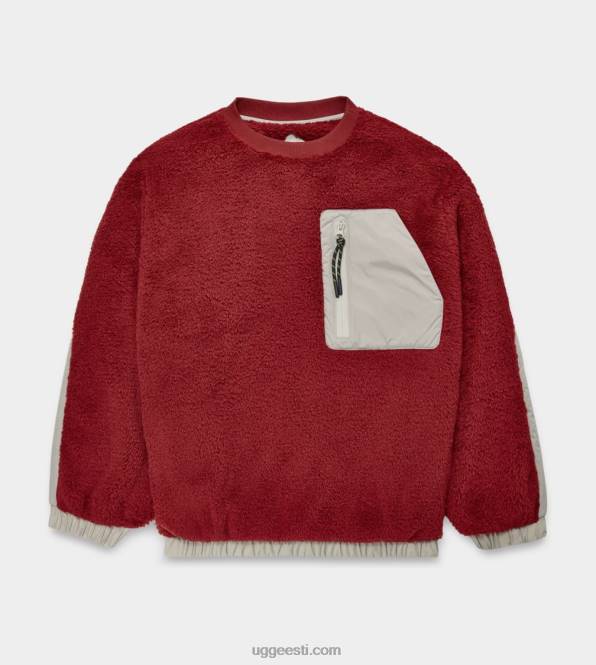UGG mehed niko sherpa crewneck PHPB295 rikkalik punane / munakivi