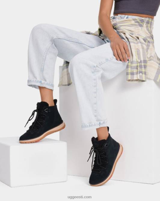 UGG naised järveäärne pärand kesk PHPB711 must seemisnahk