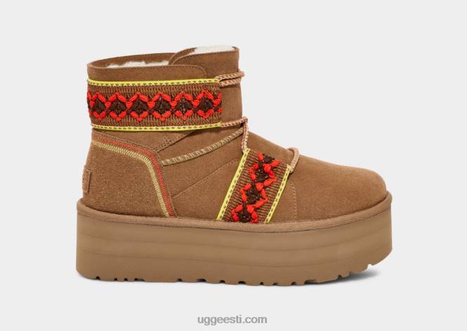UGG naised klassikaline mini ii palmikplatvorm PHPB2134 kastan
