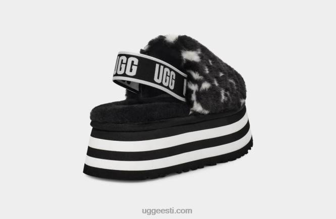UGG naised disko kontrollib slaidi PHPB51 must valge