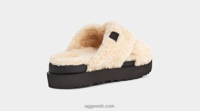 UGG naised fuzz suhkru rist slaid PHPB477 naturaalne/must