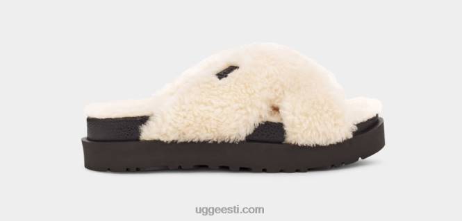 UGG naised fuzz suhkru rist slaid PHPB830 naturaalne/must