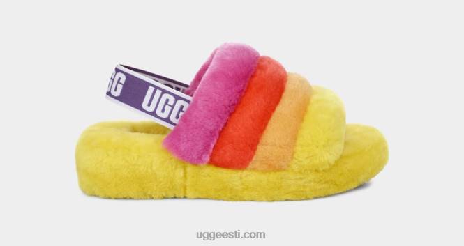UGG naised uhkus kohev jah liug PHPB838 uhkus vikerkaare kollane