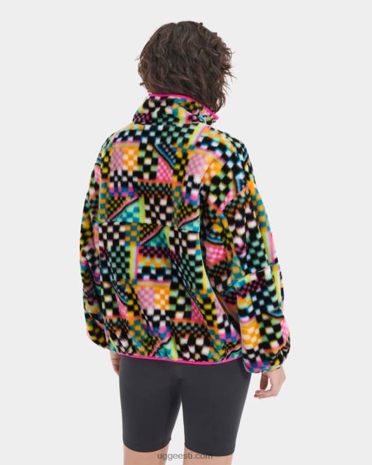 UGG naised marlene checks print kunstkarusnahast jope PHPB182 mustad multitšekid