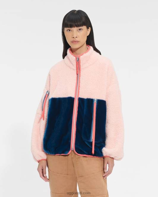 UGG naised marlene šerpa jope PHPB172 roosa opaal/au sinine