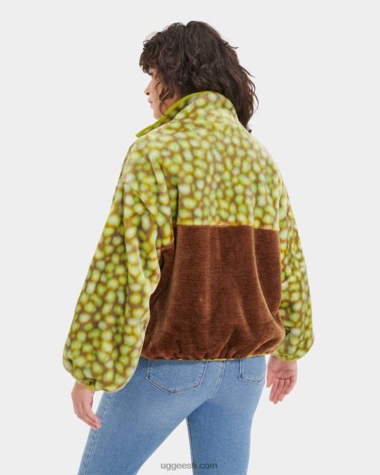 UGG naised marlene mustriga kunstkarusnahast jope PHPB105 edamame täpiline