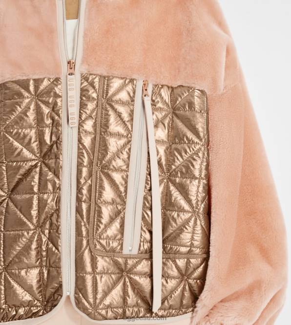 UGG naised marlene tepitud jakk metallik PHPB1372 roosa dusk/roosa kuld