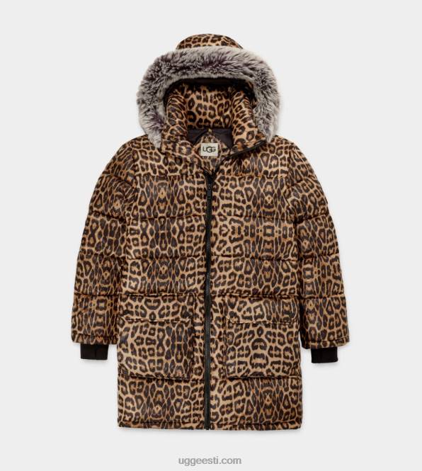 UGG naised ozzy keskmise pikkusega puhvis jope PHPB1178 leopard