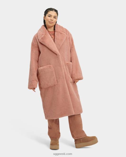 UGG naised avaline kunstkarusnahast mantel PHPB1271 põletatud korall