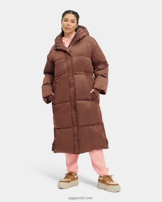 UGG naised keeleliselt pikk mantel PHPB2154 tume kastan