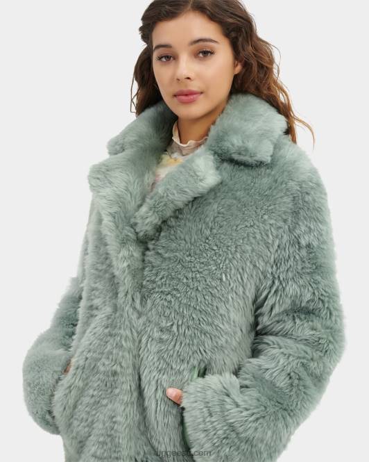 UGG naised lianna lühike shearling mantel PHPB157 chinois roheline