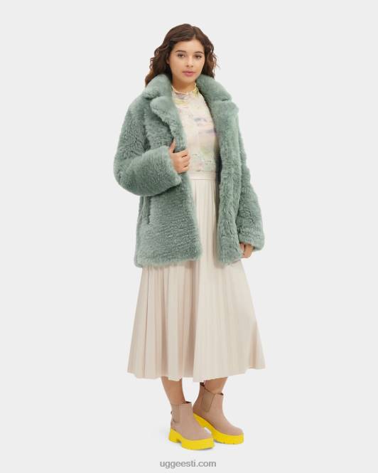 UGG naised lianna lühike shearling mantel PHPB157 chinois roheline