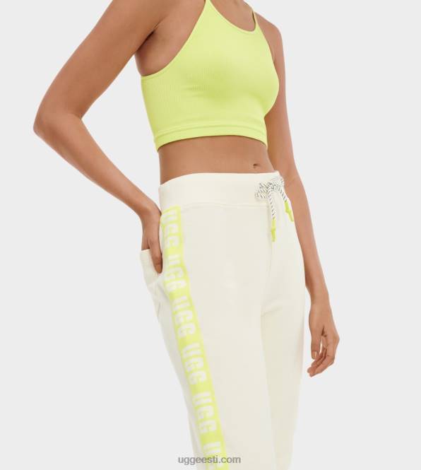 UGG naised unistamisraja püksid PHPB120 valge/laimikollane