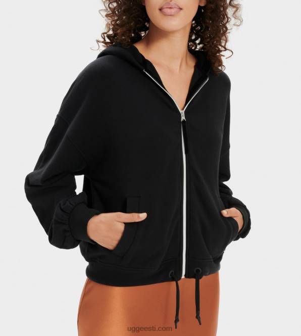 UGG naised abbi poolkuu varrukatega kapuuts PHPB1368 must