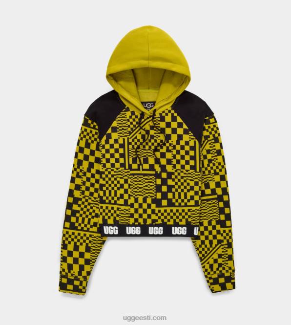 UGG naised mallory kärbitud kapuutsiga tšekid PHPB1238 mõnu/mustad tšekid