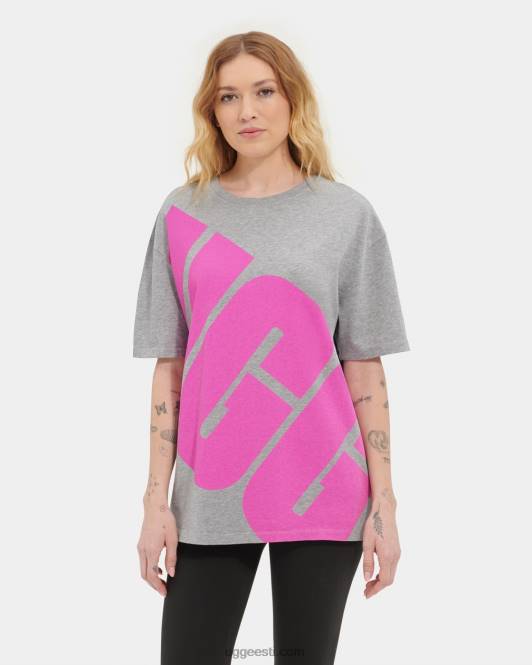 UGG naised jacqueline logoga tee PHPB2264 hall kanarbik/taffy roosa