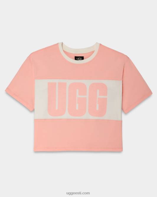 UGG naised jordene värviblokeeritud logoga tee PHPB2166 roosa opaal