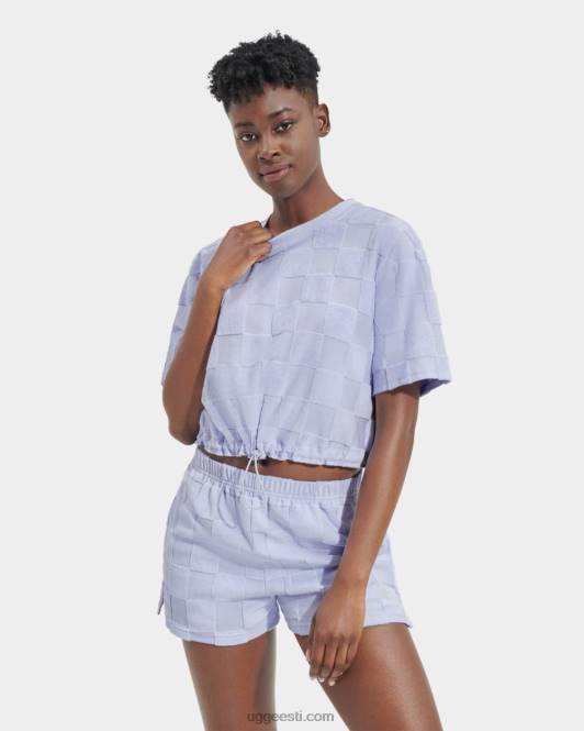 UGG naised teagin lühikeste varrukatega top check PHPB879 ookeani udu