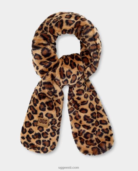 UGG naised piklik kunstkarusnahast sall PHPB140 loomulik täpiline